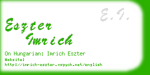 eszter imrich business card